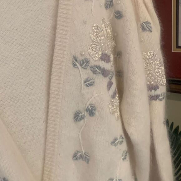 Fuzzy Winter White Sweater - Picture 6 of 8